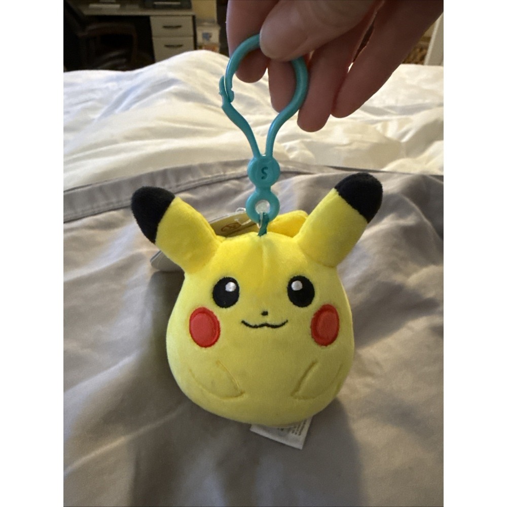 Squishmallows 4" Clip-On Pokemon Pikachu Plush Stuffed (Abby)